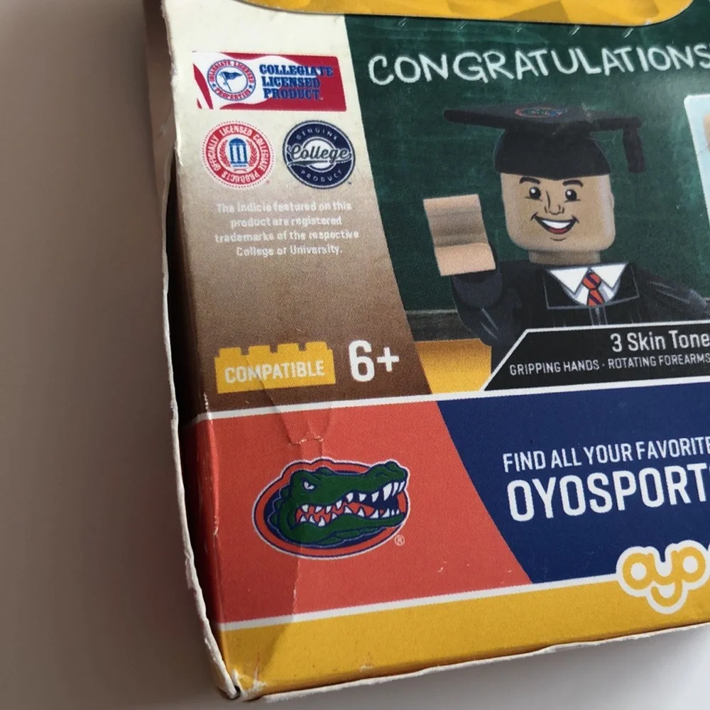 Florida Gators Lego man OYO UNIVERSITY OF FLORIDA GRADUATE OYO FIGURE Rare